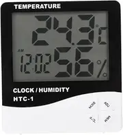 1Pc Thermometer Clock with Thermohygrometer Clock for Home Decoration High Precision Humidity and Temperature No Battery Included
