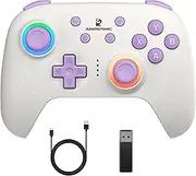RG P01 Wireless Gaming Controller RG P01 Controllers Gamepad for PC Plug and Play Gaming Gamepad with Hall Effect/Triggers Joystick rg p01 Game Controller Switch/PC/Steam/Android/IOS(White)