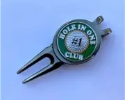 New Hole in One Club Golf Ball Marker and Magnetic Divot Tool