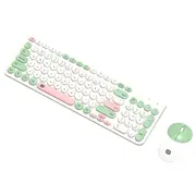 TODO 2.4Ghz Wireless Keyboard Mouse Combo Mac Windows Android 96 Key - White