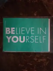 Believe In Yourself Chalk Couture Transfer 5x7 New In Package