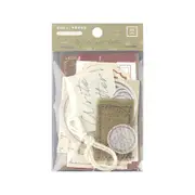 30 Pcs Vintage Paper Stiker Set Retro Stamp Ticket Style Adhesive Diy Decorative Label For Scrapbooking Stationery Art Project
