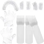 FRCOLOR 1 Set hair bleaching kit hair bleach kit bleach hair kit hair oil bottle hair oil applicator hair coloring kit hair dying accessory kit shower caps plastic hair dye earmuffs white