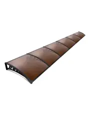 [Instahut] Window Door Awning Hollow Sheet Plastic Frame 1mx6m in Brown