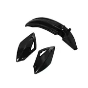 TDR Black Front Mudguard Rear Side Fender Fairing Set for 200cc 250cc Hummer Dirt Pit Bike Includes Front Mudguard Plastic and 2 Rear Side Fender Fairings Left Right