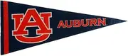 Auburn Mini Pennant - Size: 4" x 9" - Officially Licensed - 1 Pennant Per Pack