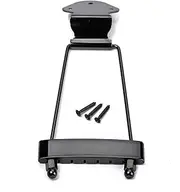 Kisangel 6 String String Guitar Tailpiece Durable Archtop Bridge for Jazz Guitar Design Easy Installation with Included Screws Black Finish