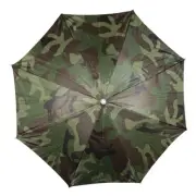 Portable Rain Umbrella Hat Camouflage Foldable Outdoor Sun Shade Camping7225