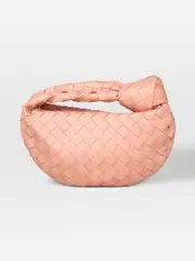 Peach Intrecciato Leather Jodie Mini Bag