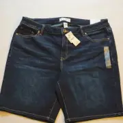 Lane Bryant 18 Mid-Rise Bermuda Essential Stretch Shorts