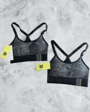 All in Motion Women's Size S Support Seamless Cami Sports Bra Gray x 2