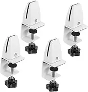 Angoily 4Pcs Adjustable Desk Shield Clamp for Office Partition Movable Sneeze Guard Bracket Easy Install Privacy Panel Holder for Enhanced Workspace Arrangement