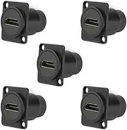 Toronce HDMI D Series Panel-Mount Connector | D-HDMI-A-B HDMI Pass Through Connector(HDMI_5Pack)