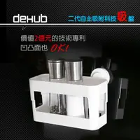 在飛比找ETMall東森購物網優惠-DeHUB 二代超級吸盤 置物架(白)