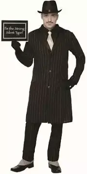 Silent Movie Old Time 1920's Gangster Adult Costume Standard
