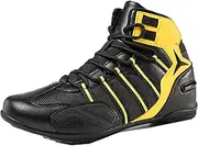 Short Ankle Motocross Boots(36-47), Anti-Collision + Anti-Slip, Street Racing Sports Shoes, Four Seasons/Casual Motorcycle Shoes/Men Women