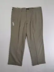 Dockers Pants Mens 40x33 Olive Green Double Pleated classic stain repellent
