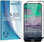 [MEZON] [2 Pack] Full Coverage Tempered Glass for Nokia 3.4 - Crystal Clear Premium 3D Edge 9H HD Screen Protector (Nokia 3.4, 9H Full)