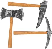 MUSISALY Realistic Foam Costume 3pcs Dwarf Cosplay Accessories for Carnival Gnome Prop Detailed Carving