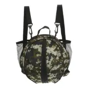 Basketball Bag Backpack with 2 Shoulder Straps/2 Side Pockets, Camo Green