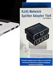 Ethernet Hub | 1-to-4 Ethernet Distribution Port,High-Speed Internet Connection Splitter, Gigabit Ethernet Cable Splitter for Desktop Computer PC Laptop