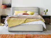 Paddington Bed Frame (with 1 drawer storage base) - Queen / Ivory
