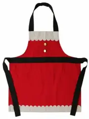 St Nicholas Square Childs Christmas Santa Apron, Bib Style Kids Cooking