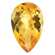 Gemstone Citrine Aa Quality 14X9mm Pear Checkerboard