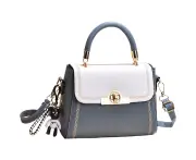 Blue white*Small Handbag for Women, Monogram Crossbody Shoulder Bag Purse