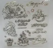 Close to My Heart CTMH D1226 Stamp Set Magical Season Merry Christmas Sleigh