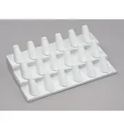 18 Finger Ring Display for Jewelry Showcase Stand for Ring White Jewelry Display