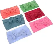 GARVALON 6 pcs Headbands Cute Elastic Bow Hairbands for Dress Up and Holiday Photos Unique Hair Accessories