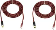 domoi 2Pcs Speaker Cable Bare Wire Speaker Wire to Plug,Replace Plug Connector Adapter to Bare Wire Open Audio