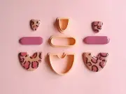 Abstract Geometric Polymer Clay Cutter Set of 3 | Unique Clay Cutters | Tool