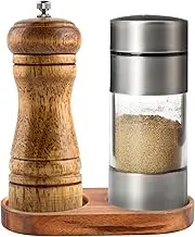 Salt and Pepper Mill Tray, Wood Pepper and Salt Mill Holder Exquisite Pepper Grinder Rest Heat Drop Resistant Salt and Pepper Grinder Accessories Inner Diameter 6.3cm for Home Kitchens