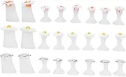 HONMEET Silicone Toe Separators Set of 24 Nail Art Toe Spacers for Pedicures for Women Nail Salon Tools