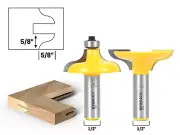 Large Ogee Entry Door Profile Router Bit Set - 1/2" Shank - Yonico 12222