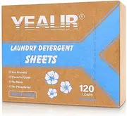 YEALIR Laundry Detergent Sheets Up to 120 Loads, Fresh Linen - Eco-Friendly Laundry Detergent, Zero Waste Laundry Strips - Liquidless Laundry Sheets for Home Dorm Travel Camping Fresh