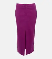 [Isabel Marant] Isabel Marant Dixina linen-blend midi skirt AU 16 pink