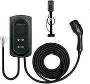 7kW 32A 1Phase Type 2 EV Charging Station App Control Electric Vehicle Charger with App Touch Control,2 RFID Cards,Charger Holder