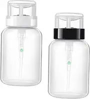 2pcs Nail Polish Remover Container Airless Pump Bottle Perfume Sprayer Bottle Dispenser Bottle Dispenser Push down Liquid Pump Dispenser Dedicated Travel Cosmetic Bottles