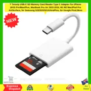 T Tersely USB-C SD Memory Card Reader Type C Adapter for Iphone 15 Pro/Max/Plus