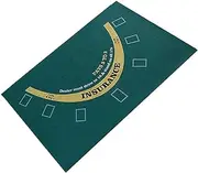 Double-Sided Poker Mat | Table Felt Texas Hold 'Em & Blackjack Card Games | Blackjack Felt Pad | Space-Saving Roll-up Roulette Tabletop Mat 23.62 x 35.43 inches