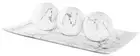 White Home Decor Tray and Orb Set Coffee Table Decor Matte White Marble Look