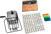 Ｓｉｍｈｏａ Bingo Lotto Game Bingo Machine Toy Traditional Fun Educational Games Lucky Ball Machine Bingo Set for Holiday Bar Home Kid
