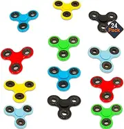 Bulk Fidget Spinners for Adults - Bundle with 24 Ultra Durable Hand Spinners for Focus, Anxiety, Stress Relief, Boredom, Killing Time, Sensory Activity | Hand Spinning Fidget ADHD Relief