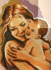 "Life" Printed Needlepoint Tapestry Canvas 6217