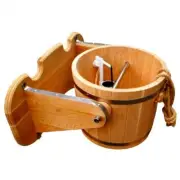 Ash tree Wood Sauna Bath Bucket Shower 10L SPA Pool Waterfall