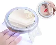 Mini Led Nail Lamp - 2 in 1 LED Nail Lamp and Make up Mirror for Gel Nails Porta