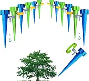 12 Packs Self Watering Spikes, Adjustable Plant Watering Spikes with Slow Release Control Valve Switch for Garden Plants Indoor & Outdoor